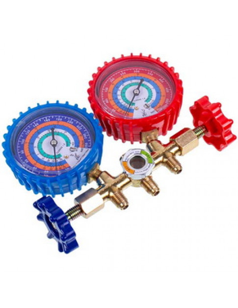 Манометрический колектор 2-вентильний XM-R572G R-410 (R-22 R-134 R-404) + шланги 3шт.x1800mm Манометрический колектор 2-вентильний XM-R572G R-410 (R-22 R-134 R-404) + шланги 3шт.x1800mm
