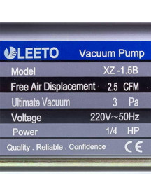 вакуумный насос LEETO XZ-1.5B (1 ступень 70 л/мин)
