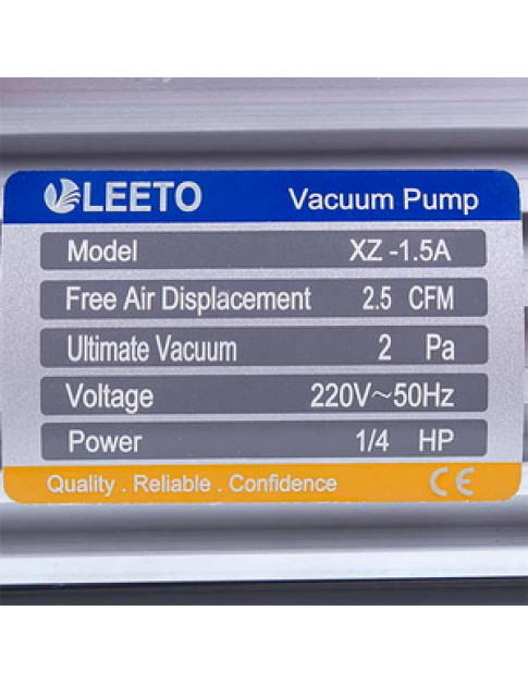 Вакуумний насос LEETO XZ-1.5А (1 ступ. 70 л/хв.)