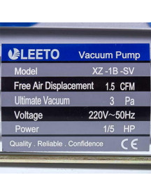 Вакуумный насос с манометром LEETO XZ-1B-SV (1 ступень 42 л/мин)