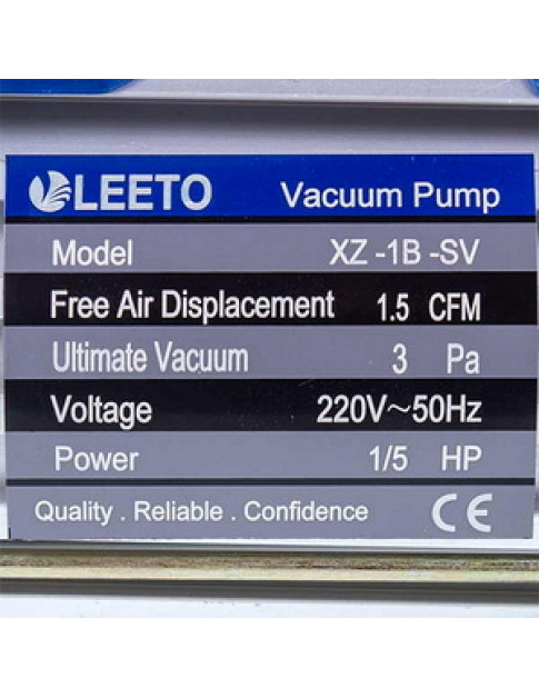 Вакуумний насос з манометром LEETO XZ-1B-SV (1 ступ. 42 л/хв.)