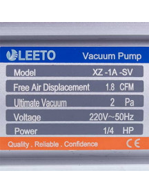 вакуумный насос с манометром LEETO XZ-1А-SV (1 ступень 50 л/мин)