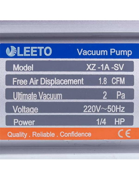 вакуумный насос с манометром LEETO XZ-1А-SV (1 ступень 50 л/мин)