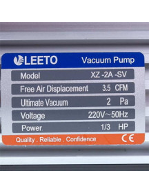 Вакуумный насос с манометром LEETO XZ-2A/C-SV (1 ступень / 100 л/мин)