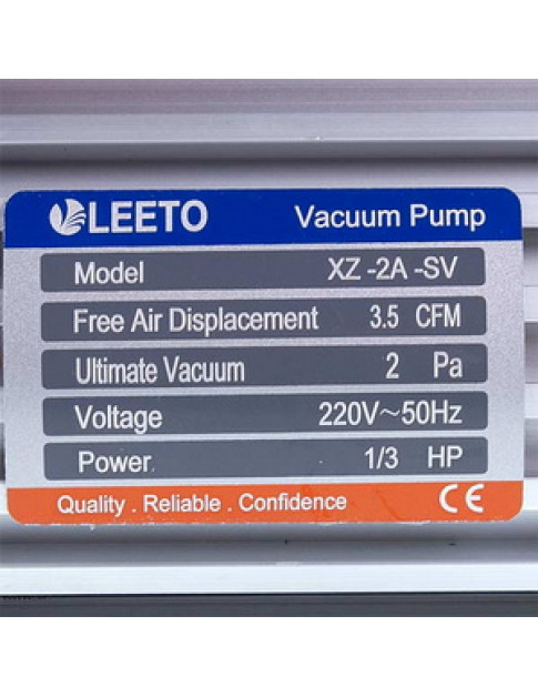 Вакуумный насос с манометром LEETO XZ-2A/C-SV (1 ступень / 100 л/мин) Вакуумный насос с манометром LEETO XZ-2A/C-SV (1 ступень / 100 л/мин)