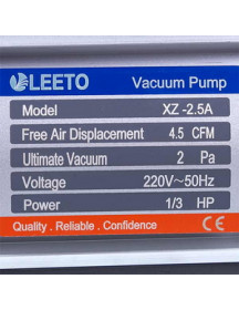 Вакуумный насос LEETO XZ-2.5A (1 ступень 128 л/мин.)