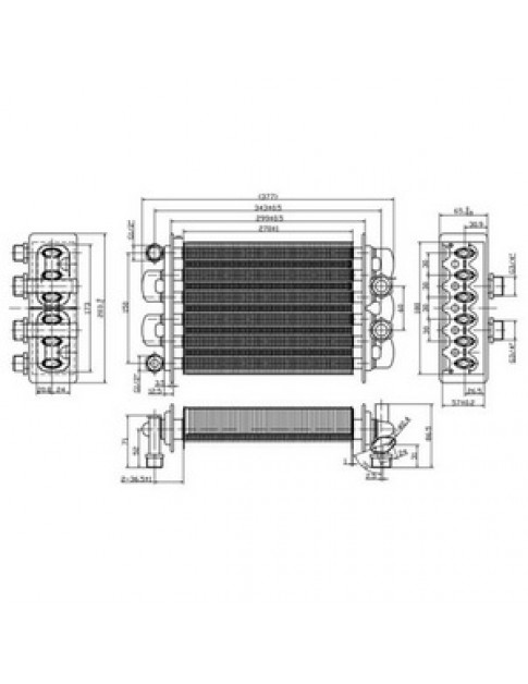 Теплообмінник бітермічний для газового котла Zoom AA10070008