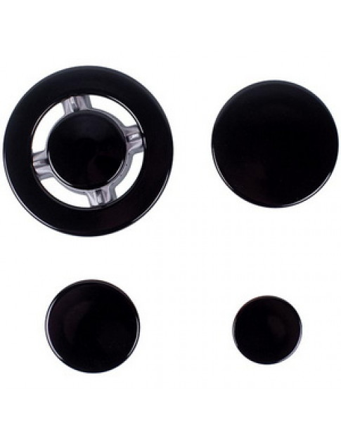 Набір пальників-розсікачів з кришками для газової плити Indesit C00091686