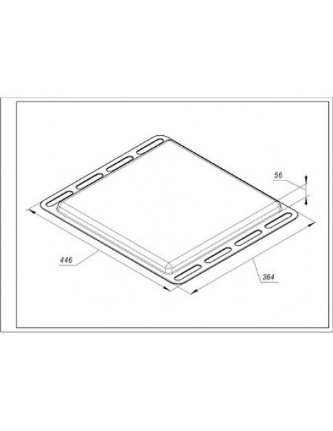 Эмалированное деко для духовки Ariston, Indesit 446x364x56мм C00098172