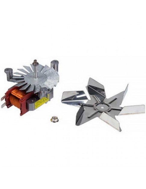 Двигун вентилятора конвекції + крильчатка для духовки Indesit C00140299 Двигун вентилятора конвекції + крильчатка для духовки Indesit C00140299