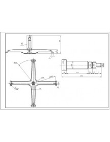 Хрестовина барабана EBI для пральної машини Ardo COD.024 L=127mm Хрестовина барабана EBI для пральної машини Ardo COD.024 L=127mm