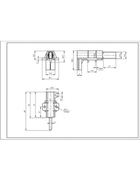 Щітки двигуна для пральної машини Samsung DC31-00123F (2 шт.) стрижень 12.5x5x32 Type L