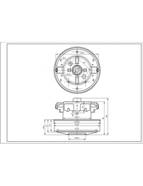 Двигун для пилососа Samsung DJ31-00007S VCM-K50HU Д=135/84 мм В=35/97 мм 1560 Вт