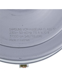 Двигун для пилососа Samsung DJ31-00120F VCM-K60EUAA D=121/85 mm H=30/102 mm 1670 W 230 V