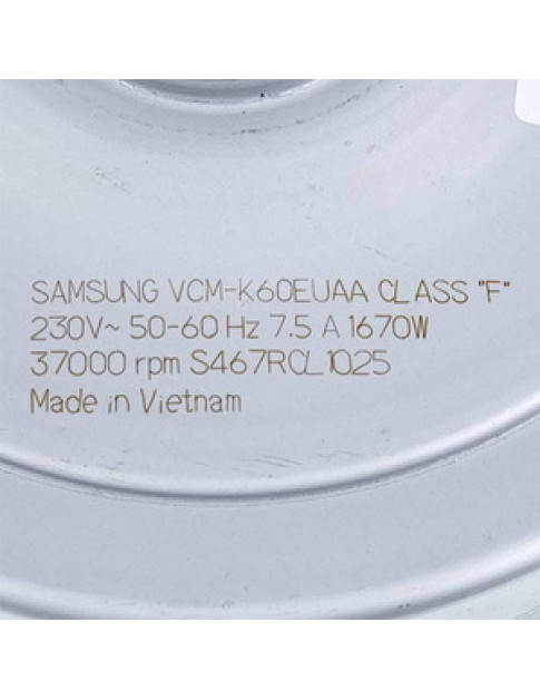 Двигун для пилососа Samsung DJ31-00120F VCM-K60EUAA (з виступом) D=84/122 mm H=43/110 mm 1670 W 230 V Двигун для пилососа Samsung DJ31-00120F VCM-K60EUAA (з виступом) D=84/122 mm H=43/110 mm 1670 W 230 V