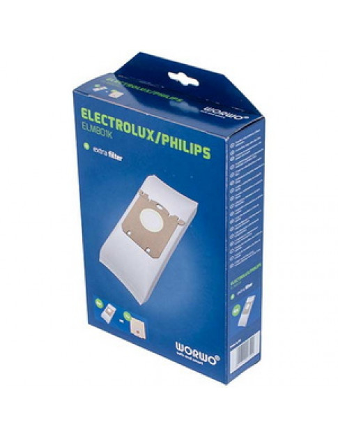 Набір мішків (4 шт) ELMB01K S-BAG WORWO для пилососа Electrolux/Philips