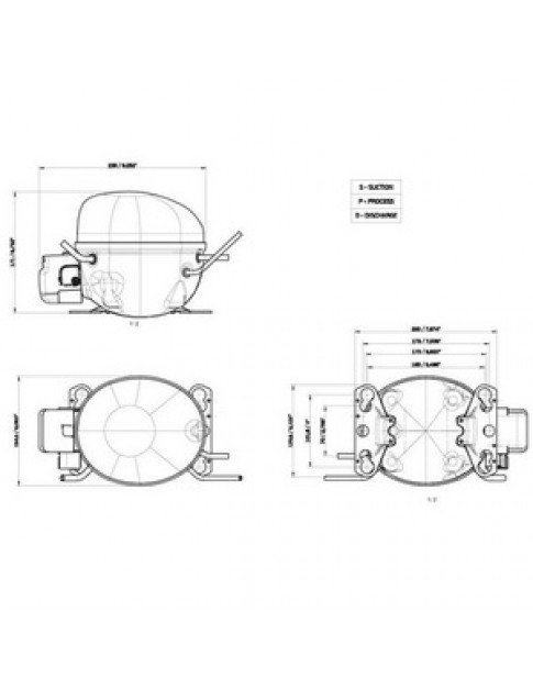 Компресор для холодильника EMBRACO ASPERA EMT2121GK R404a 305W (з пусковим реле CSIR) Компресор для холодильника EMBRACO ASPERA EMT2121GK R404a 305W (з пусковим реле CSIR)