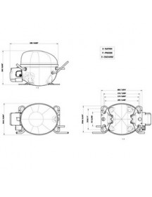 Компресор для холодильника EMBRACO ASPERA EMT6152U R290 439W (з пусковим реле CSIR)