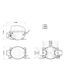 Компресор для холодильника EMBRACO ASPERA EMT6160Y R600a 653W (з пусковим реле RSIR/RSCR)