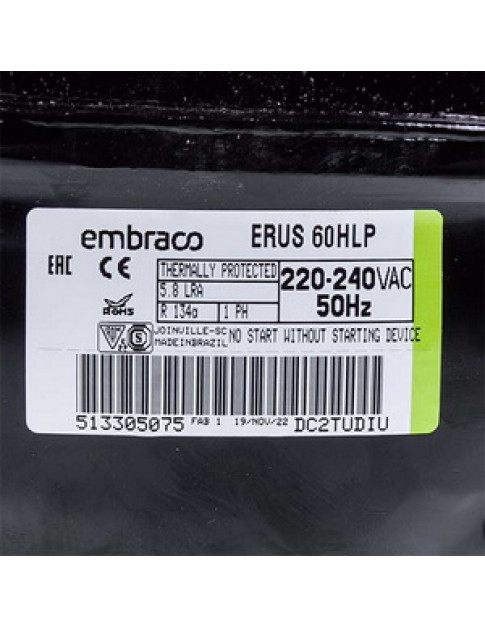 Компресор для холодильника EMBRACO ERUS60HLP R134 144W