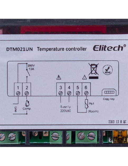 Контролер Elitech ETC-961 SKL (мікропроцесор 1 датчик) 1 NTC 10A