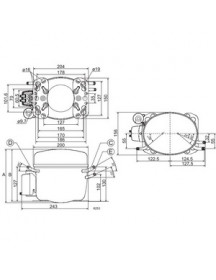 Компресор для холодильника SECOP (DANFOSS) FR7.5CL R404а/R507а 262W (з пусковим реле)