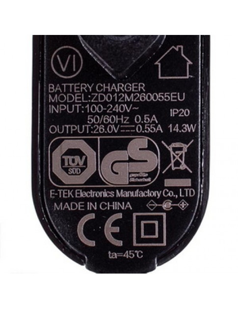 Адаптер для акумуляторного пилососа Rowenta FS-9100029896 ZD012M260055EU 100-240V 0.55A