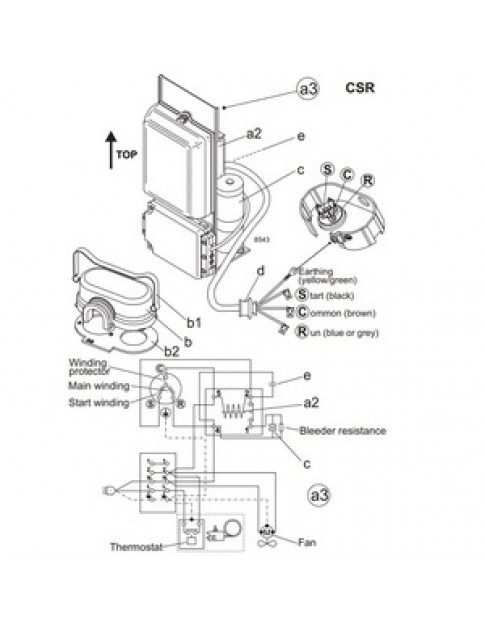 Компресор для холодильника SECOP (DANFOSS) GS34CLX R404а/R507а 3014W (з пусковим реле CSR)