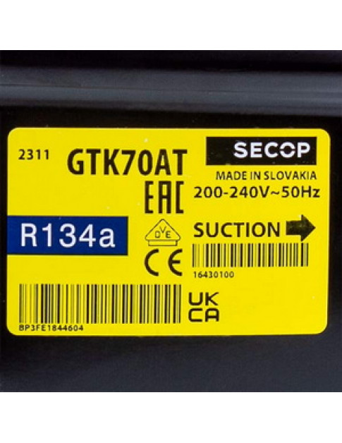 Компресор для холодильника SECOP (DANFOSS) GTK70AТ R134 205W (з пусковим реле ZCF-Р)
