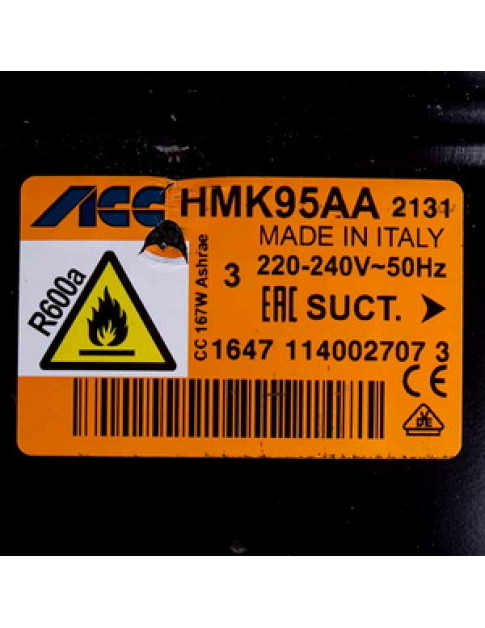 Компресор для холодильника ACC HMK95AA R600a 167W (з пусковим реле) Компресор для холодильника ACC HMK95AA R600a 167W (з пусковим реле)
