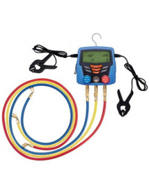 Манометричний колектор електронний 2- вентильний HONGSEN HS-350A-AD  + шланги 3шт.x1500mm 