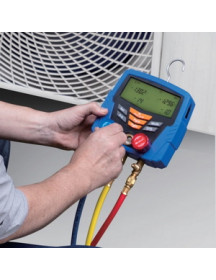 Манометричний колектор електронний 2- вентильний HONGSEN HS-350A-AD  + шланги 3шт.x1500mm 