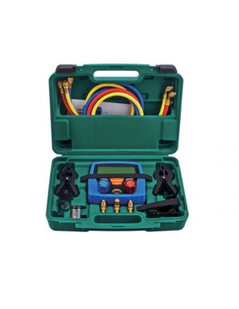 Манометричний колектор електронний 2- вентильний HONGSEN HS-350A-AD  + шланги 3шт.x1500mm 