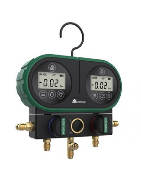 Манометричний колектор електронний HONGSEN HS-DVS60-101A + шланги 3шт.x1500mm 