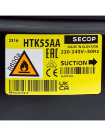Компресор для холодильника SECOP (DANFOSS) HTK55AA R600a 93W (з пусковим реле ZHF0)
