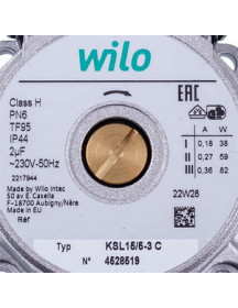 Насос циркуляційний Wilo KSL 15/5-3C 82 Вт D=21 мм для газового котла