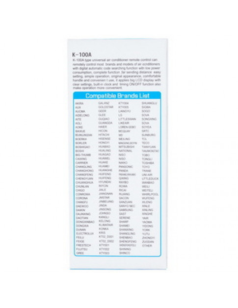 Пульт дистанційного керування універсальний для кондиціонера Penguin KT-1000 (+Б