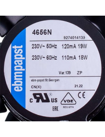 Вентилятор 4656N EBM-PAPST UNOX KVN1165A 230V 19W 119x119x38mm