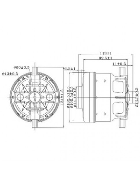 Двигун для пилососа KW45350VCM (з виступом) Koolwen D=102/94 mm H=25/107 mm 1600 W Двигун для пилососа KW45350VCM (з виступом) Koolwen D=102/94 mm H=25/107 mm 1600 W