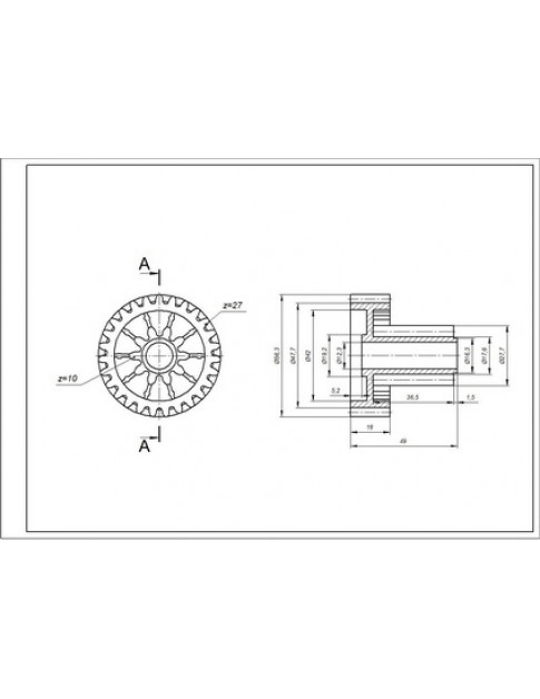 Шестерня середня для м&aposясорубки Kenwood KW715563