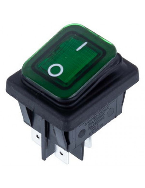 Вимикач LF3319447 16A-250V/20A-125V 4 контакта (універсальний) зелений Вимикач LF3319447 16A-250V/20A-125V 4 контакта (універсальний) зелений