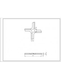 Ніж для м&aposясорубки Moulinex MS-4775250 D=46mm s=3mm Отвір: шестигранний, плоский