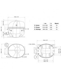 Компресор для холодильника EMBRACO ASPERA NBY1118Y R600a 239W (з пусковим реле RSCR)