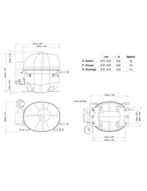 Компресор для холодильника EMBRACO ASPERA NE2121Z R134a 250W (з пусковим реле CSIR) Компресор для холодильника EMBRACO ASPERA NE2121Z R134a 250W (з пусковим реле CSIR)