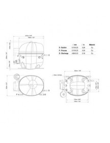 Компресор для холодильника EMBRACO ASPERA NEK1116Z R134a 194W (з пусковим реле RSCR)