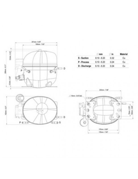 Компресор для холодильника EMBRACO ASPERA NEK2140Z R134a 438W (з пусковим реле CSIR) Компресор для холодильника EMBRACO ASPERA NEK2140Z R134a 438W (з пусковим реле CSIR)