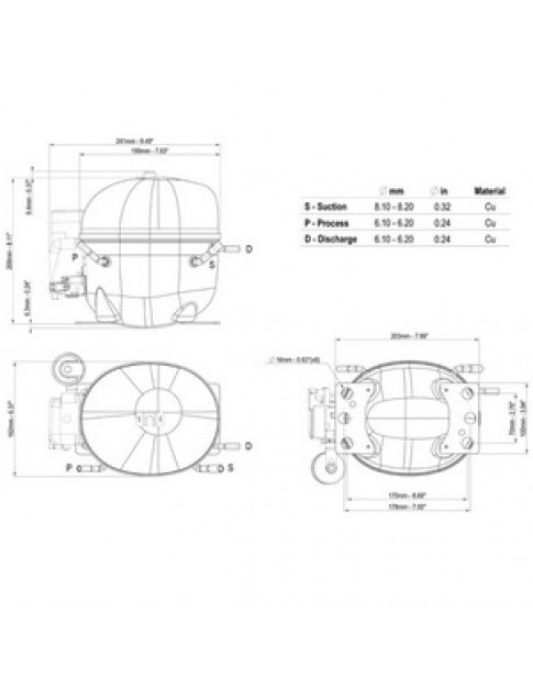 Компресор для холодильника EMBRACO NEK2168GK R404a 684W (з пусковим реле CSIR)