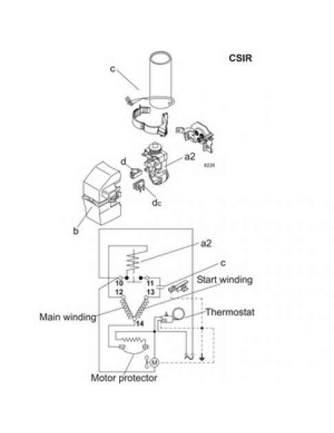 Компресор для холодильника SECOP NF7MLX R404а/R507а 645W (з пусковим реле)