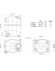 Компресор для холодильника EMBRACO ASPERA NJ2192GK R404a 1126W (з пусковим реле CSR)