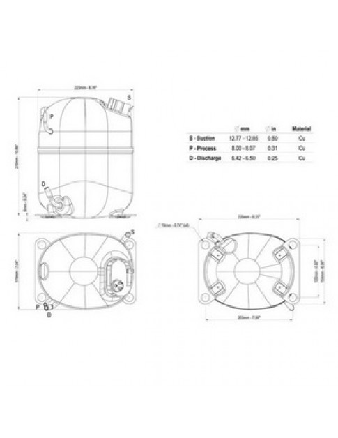 Компресор для холодильника EMBRACO NJ2212GS R404a 1481W (з пусковим реле CSCR)